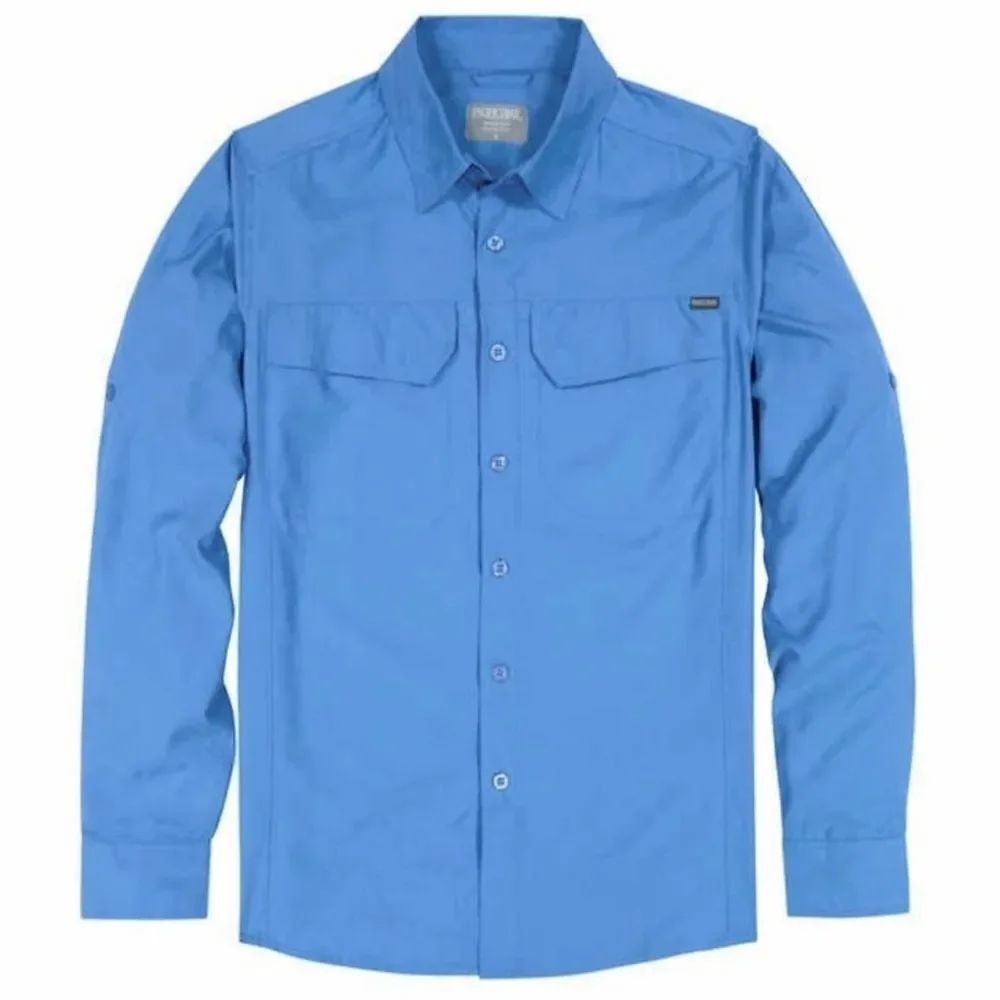 🔹️NWT Pacific Trail Blue Woven Buttoned Long Sleeve Shirt Men's XLarge